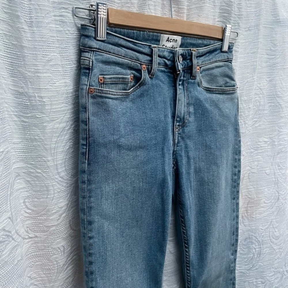 Acne Studios Skinny 5 Midrise Jeans in Vintage Wash - Picture 2 of 8
